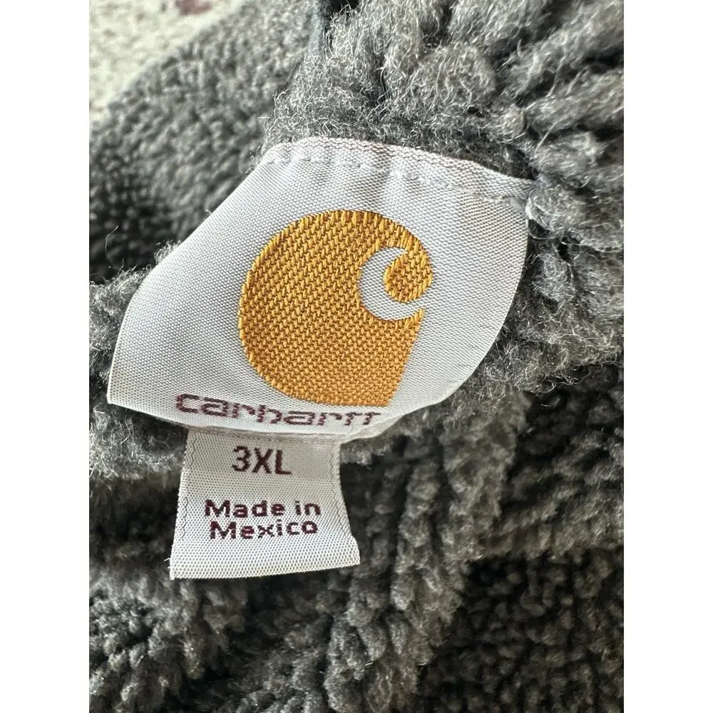 Carhartt Gray sherpa-lined Full Zip Hooded Fleece Men's 3XL Reg